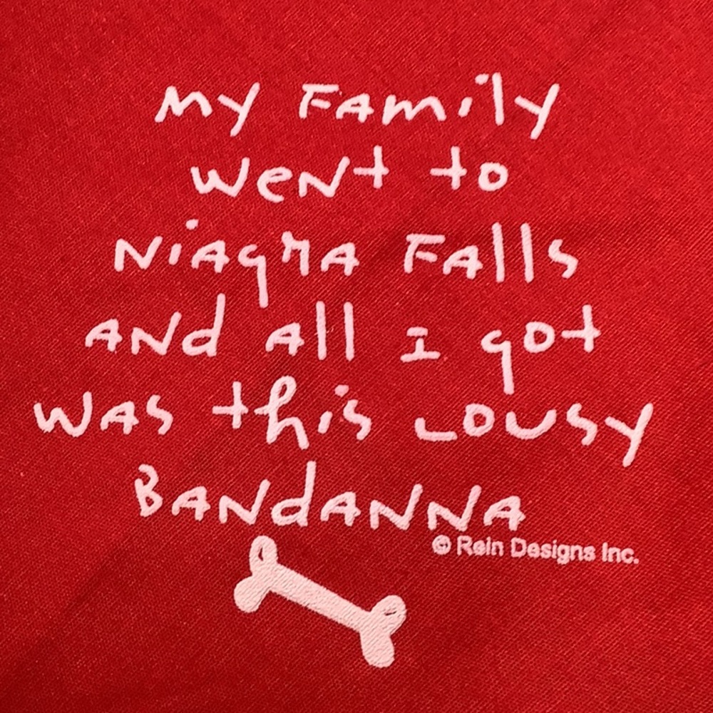🐶 My Family Went to Niagra Falls, I got was this Lousy Bandana🦴, NWT